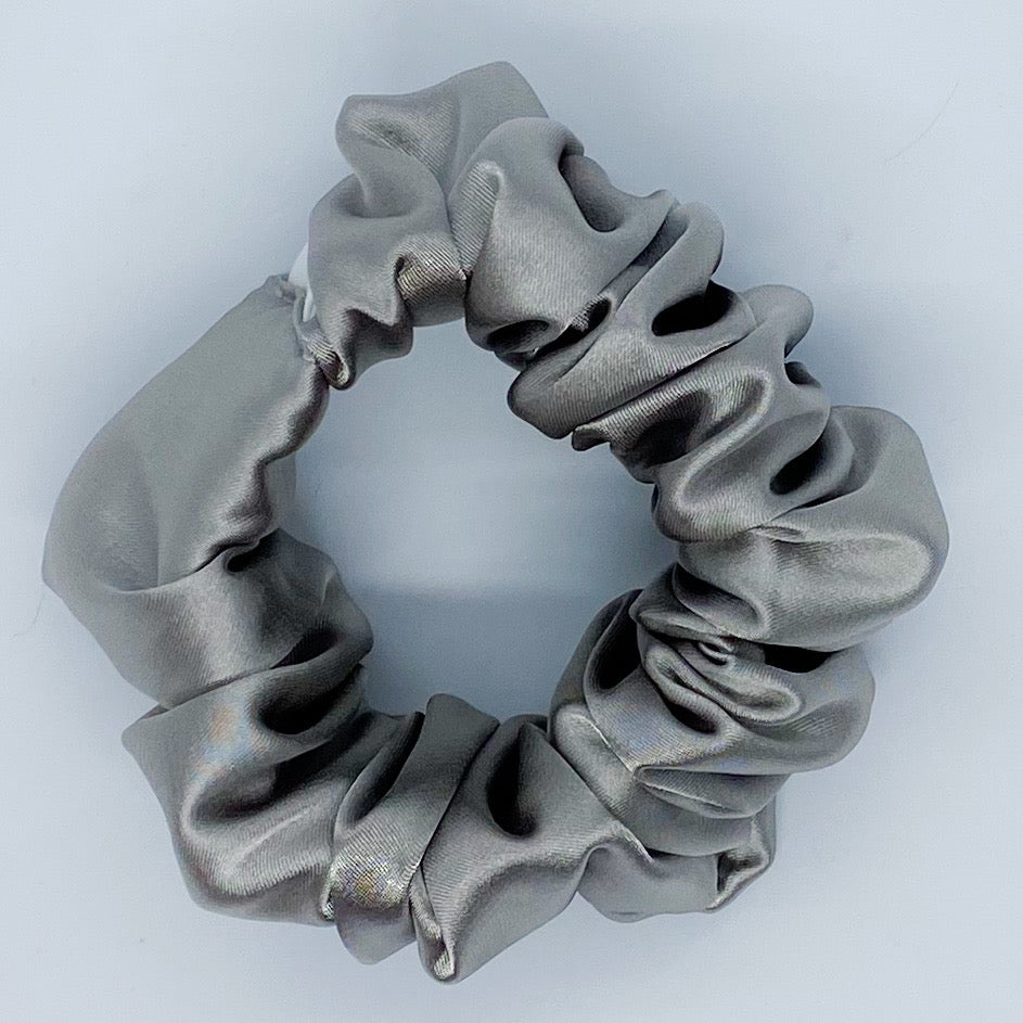 Medium Satin "Gray" Scrunchie