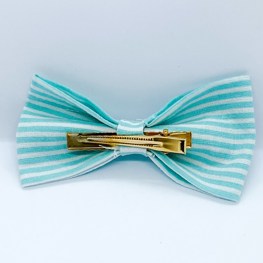 Tuxedo Hair Bow "Aqua Dreams"
