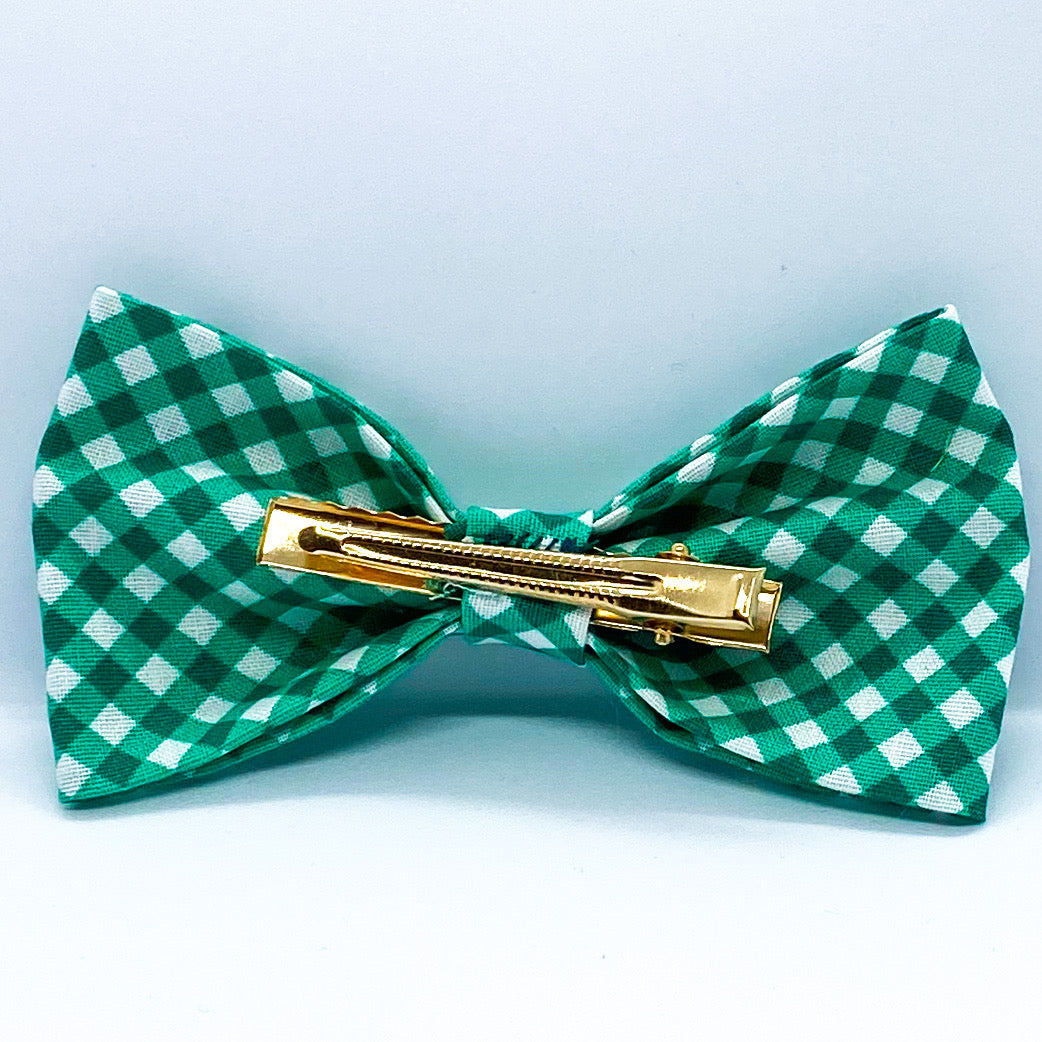 Tuxedo Hair Bow "Gingham"