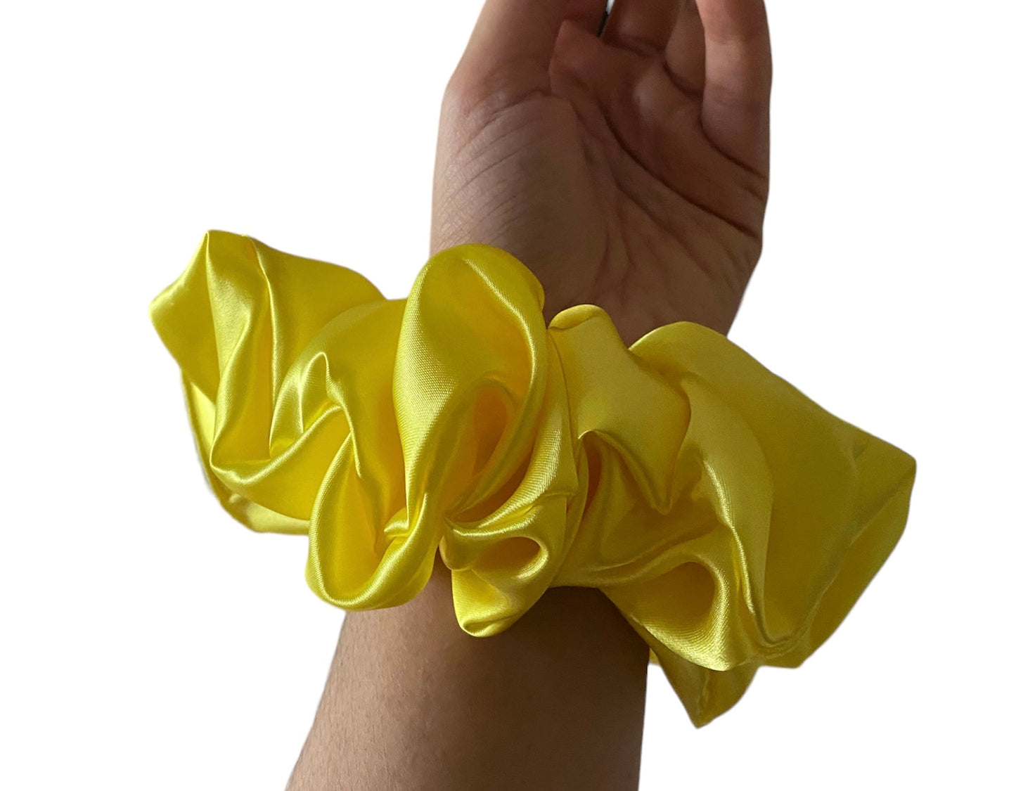 XL "Yellow" Satin Scrunchie
