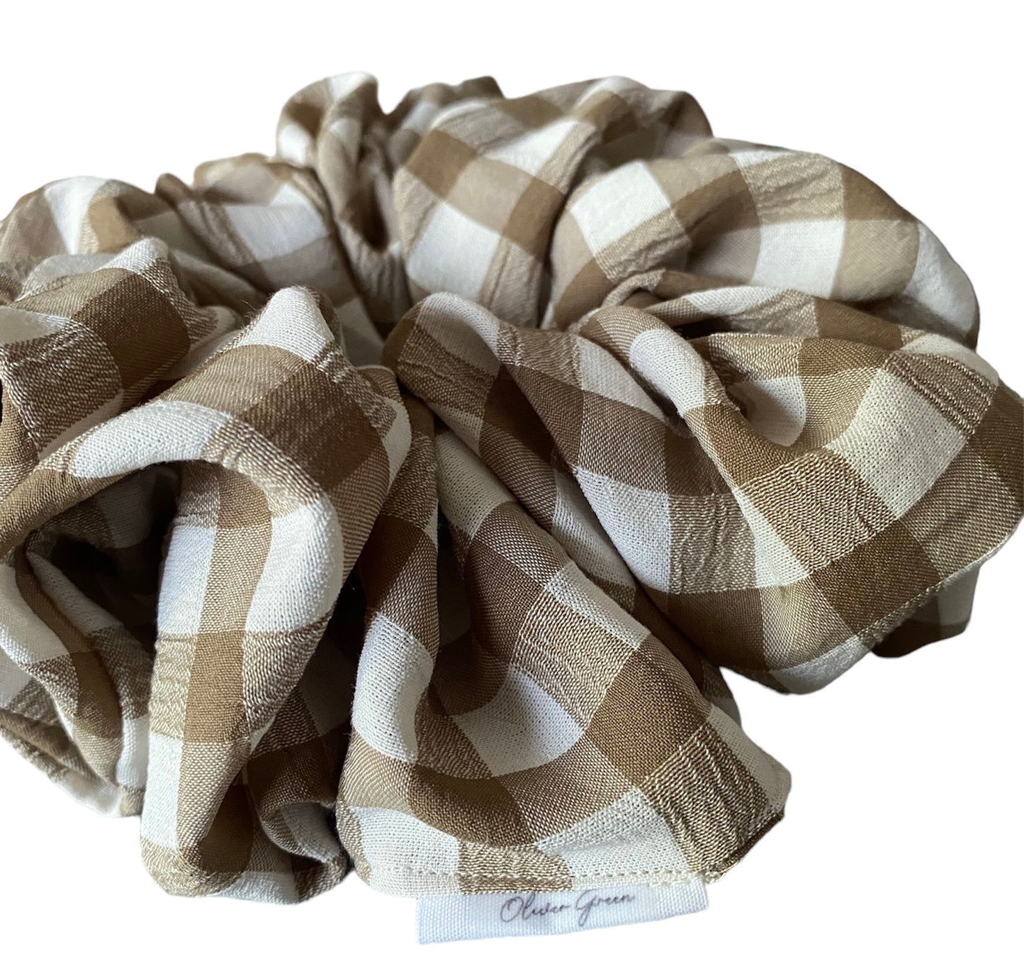 XL "Latte Gingham" Scrunchie