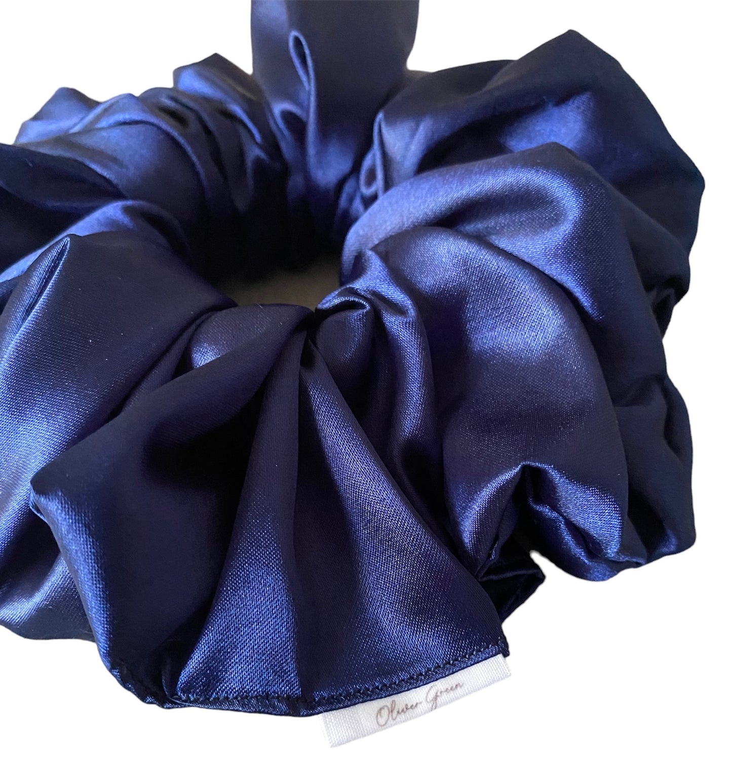 XL "Midnight Blue" Satin Scrunchie