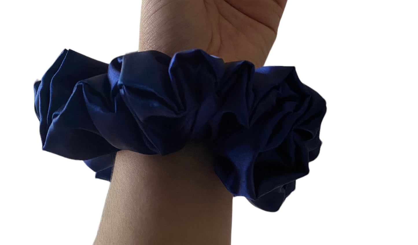 XL "Midnight Blue" Satin Scrunchie