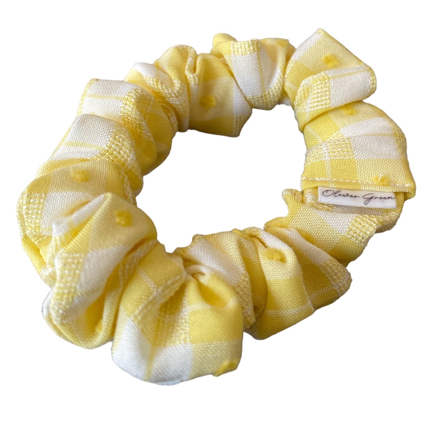 Skinny "Yellow Gingham" Scrunchie