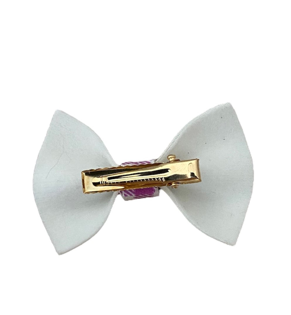 Gingham Purple Bow