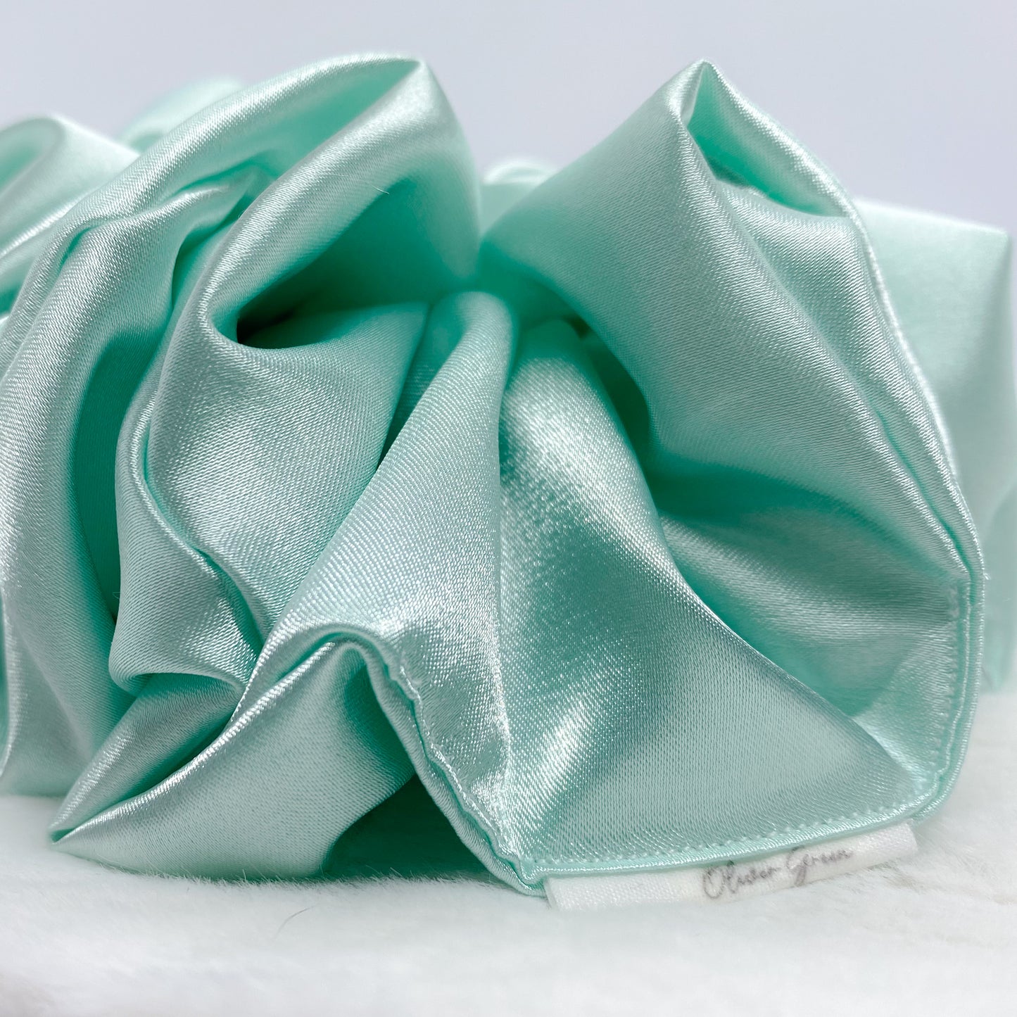 Medium Satin "Turquoise" Scrunchie