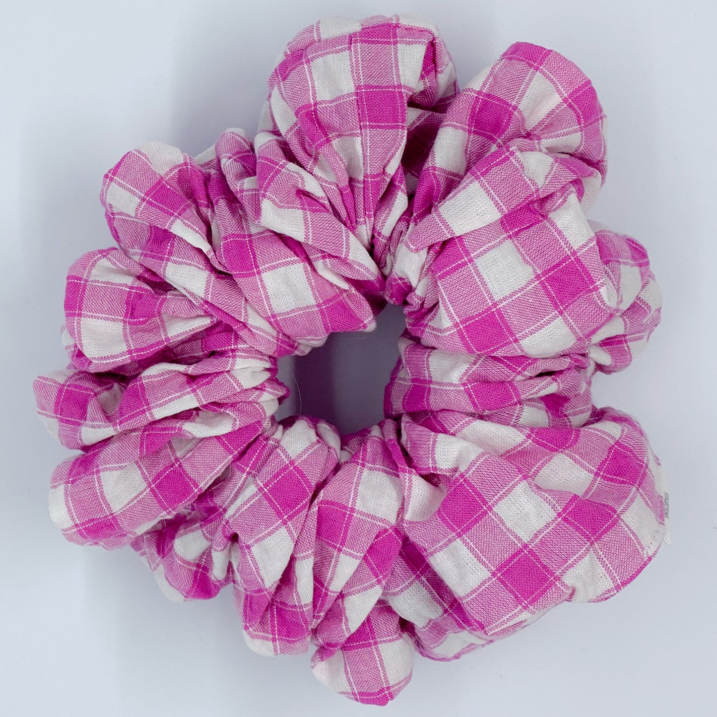 XL "Pink Gingham" Scrunchie