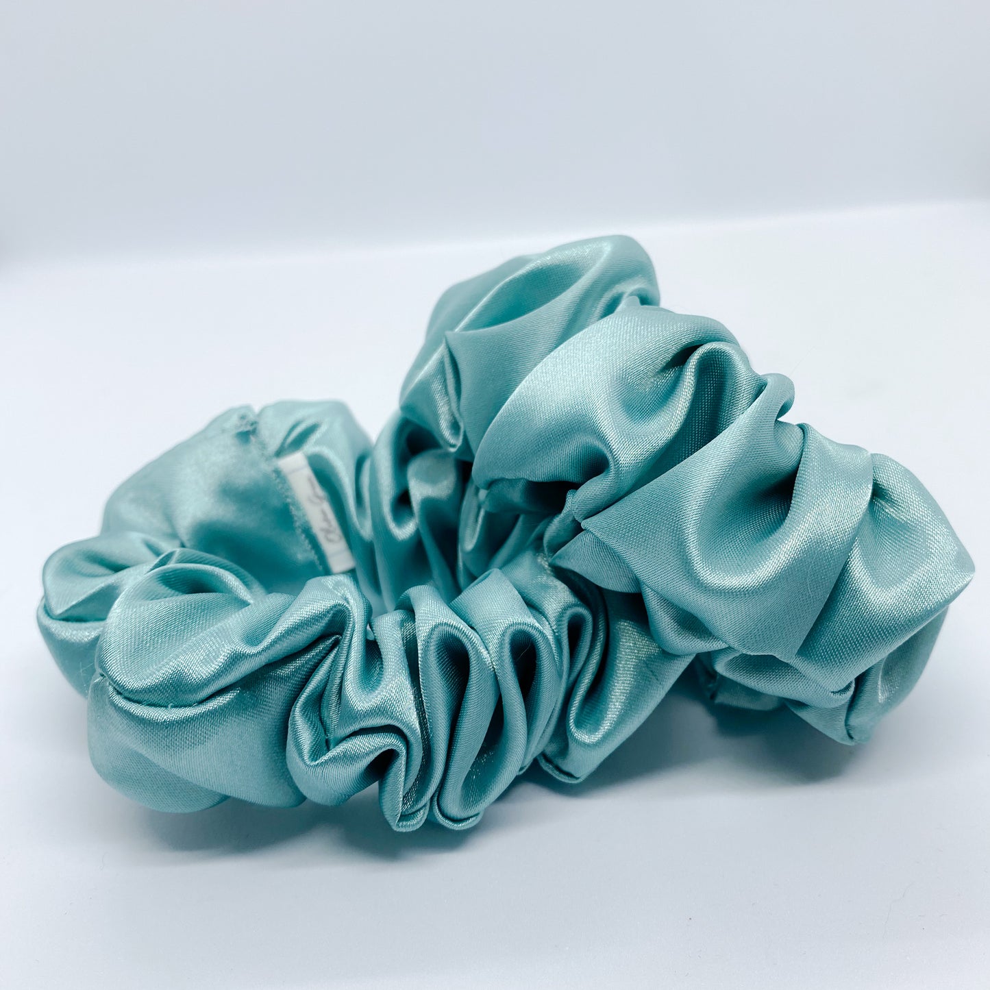 Medium Satin "Teal" Scrunchie