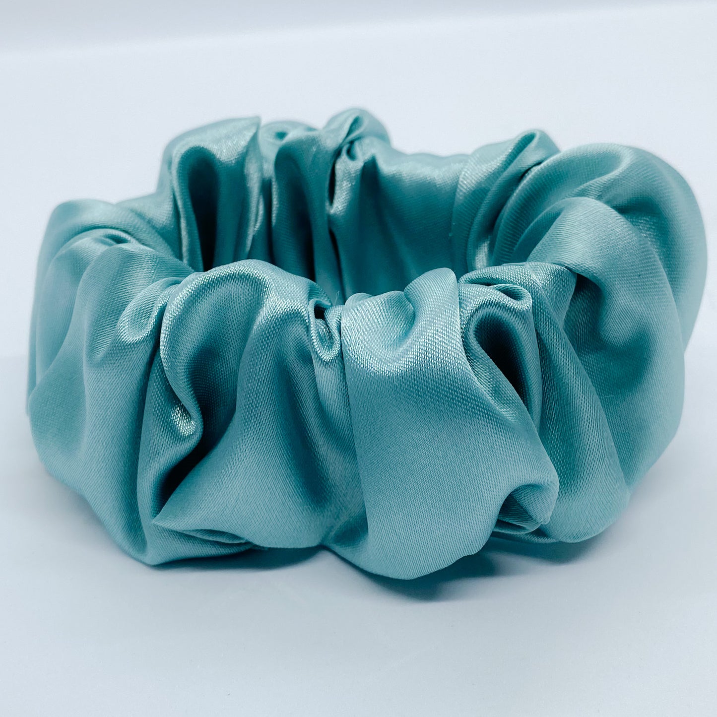 Medium Satin "Teal" Scrunchie