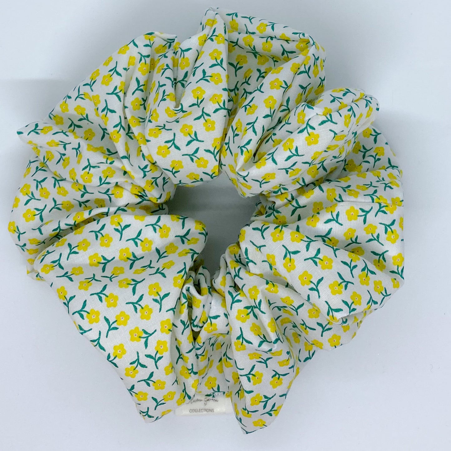 XL "Green & Gold Flower" Scrunchie