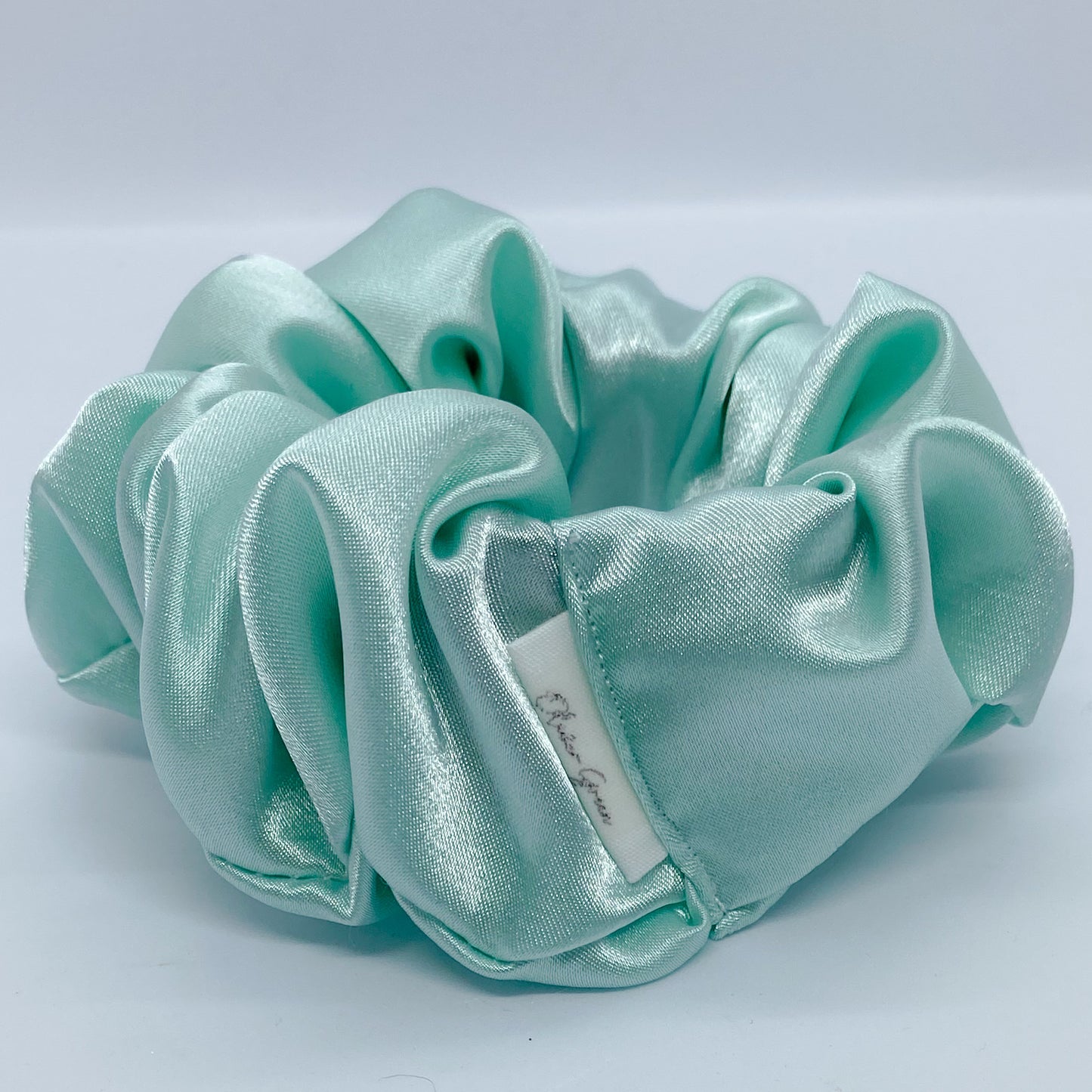 Medium Satin "Turquoise" Scrunchie