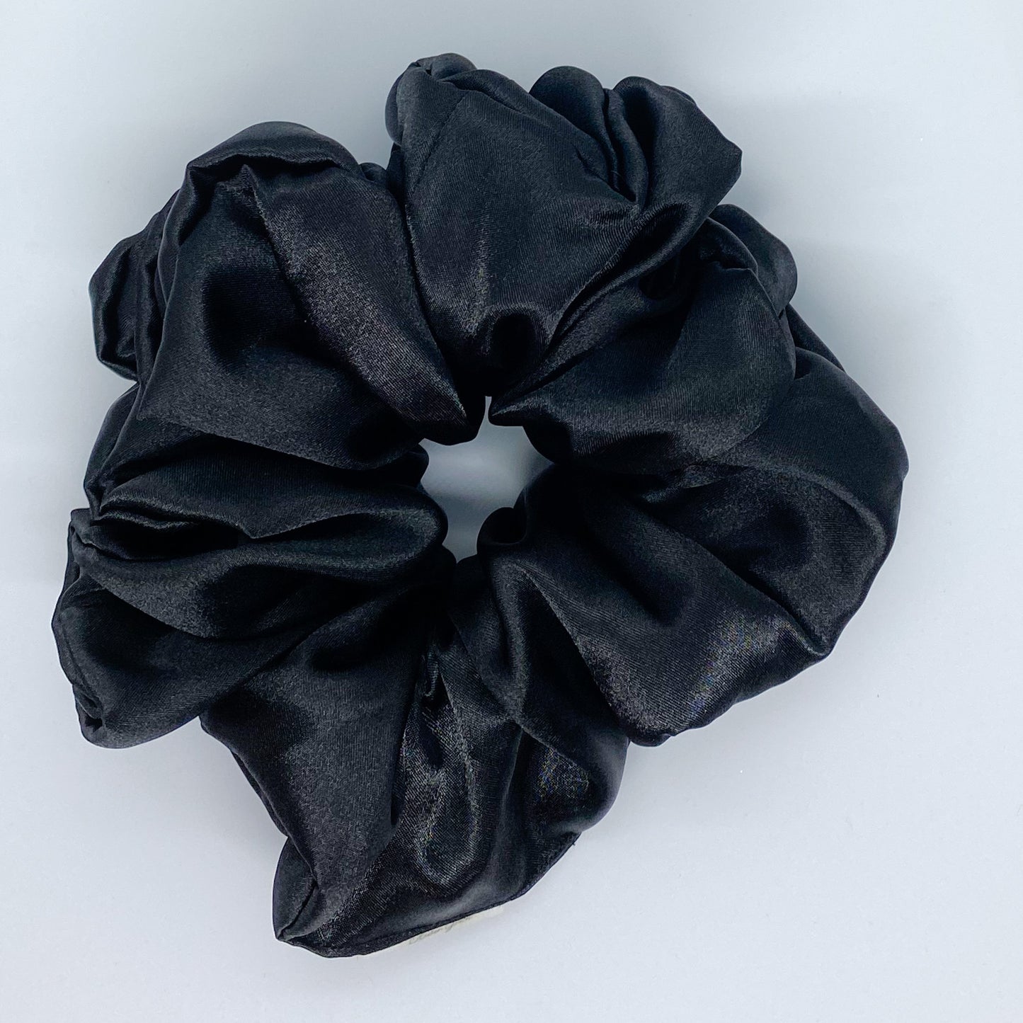 XL "Black Satin" Scrunchie