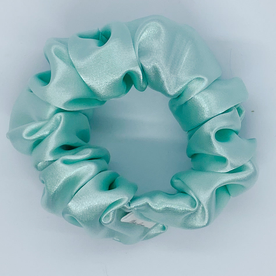 Medium Satin "Turquoise" Scrunchie