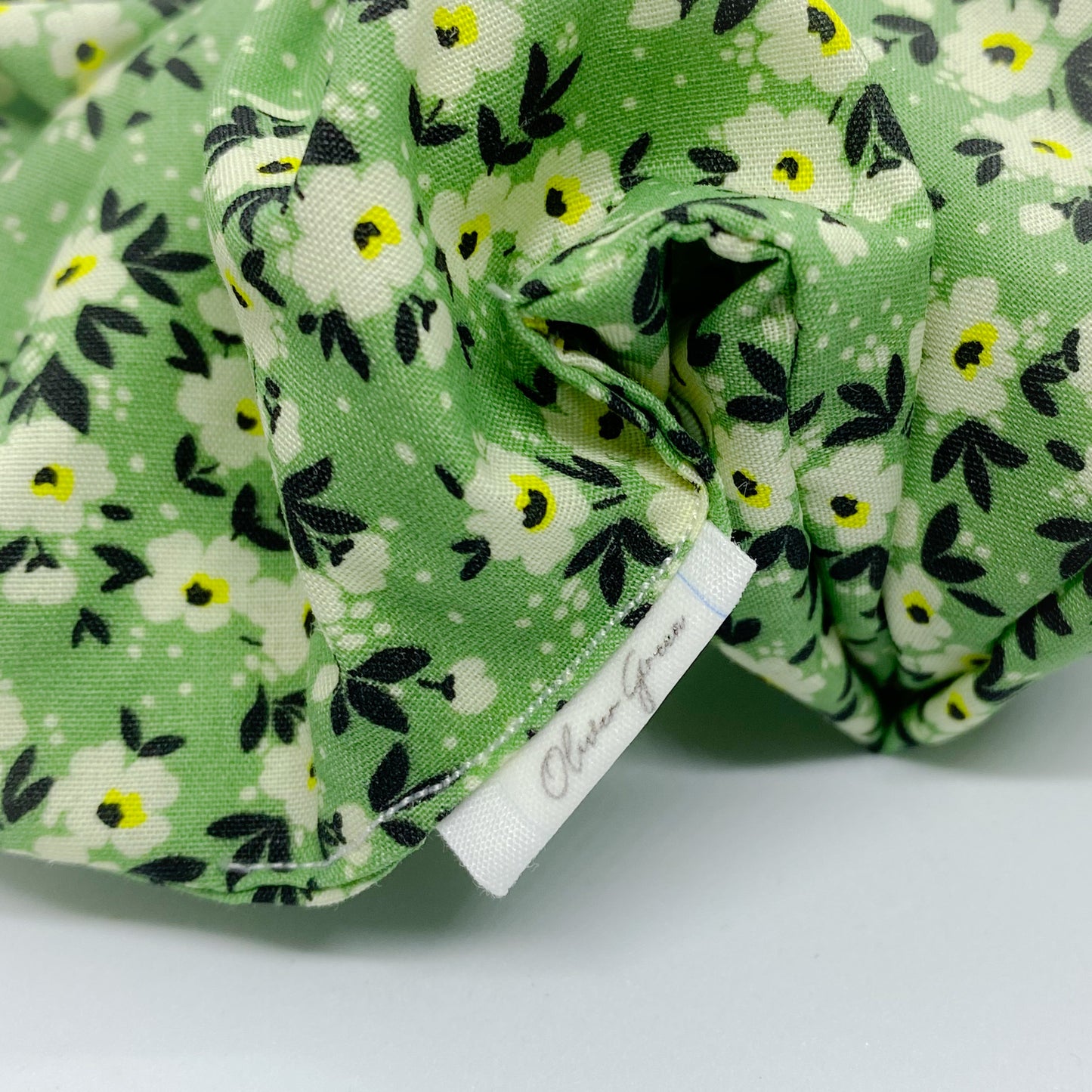 XL "Green Flowers" Scrunchies