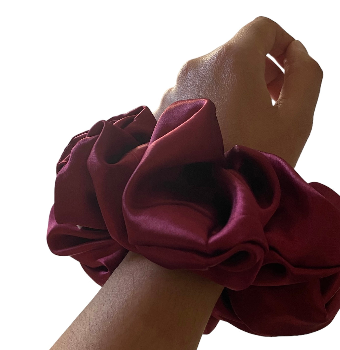 XL "Maroon" Satin Scrunchie