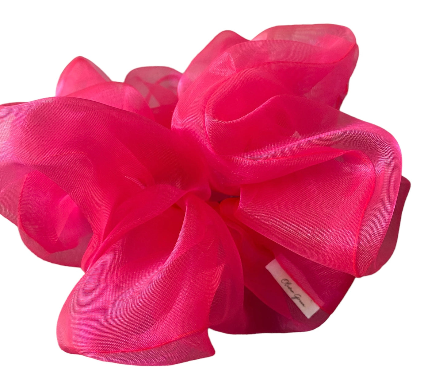 XL Hot Pink Sheer Scrunchie