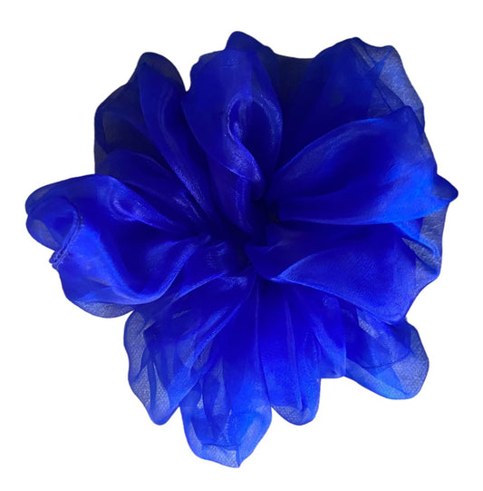 XL Blue Sapphire Sheer Scrunchie