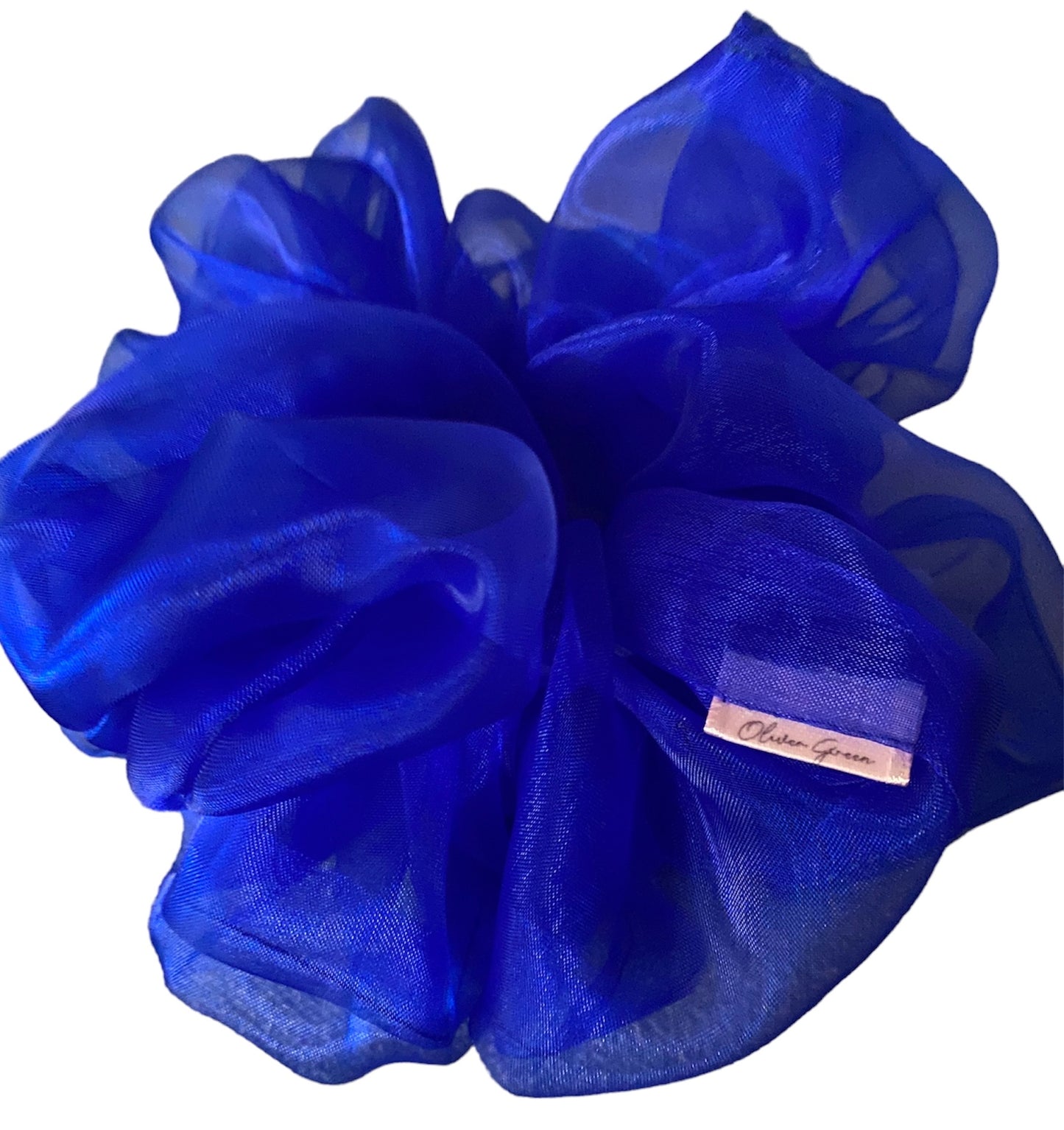 XL Blue Sapphire Sheer Scrunchie