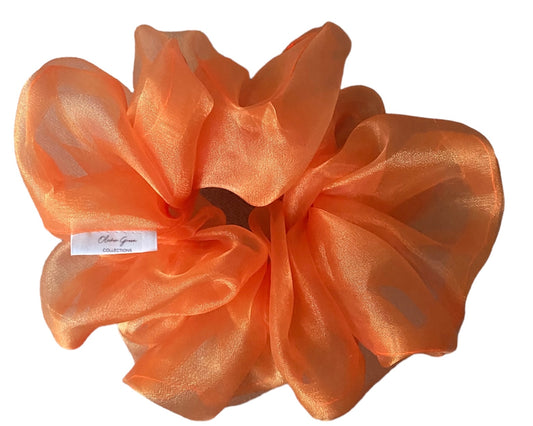 XL Orange Sheer Scrunchie