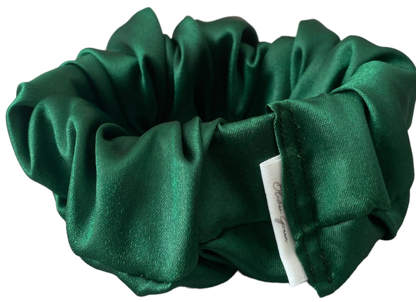 Medium Satin "Green" Scrunchie