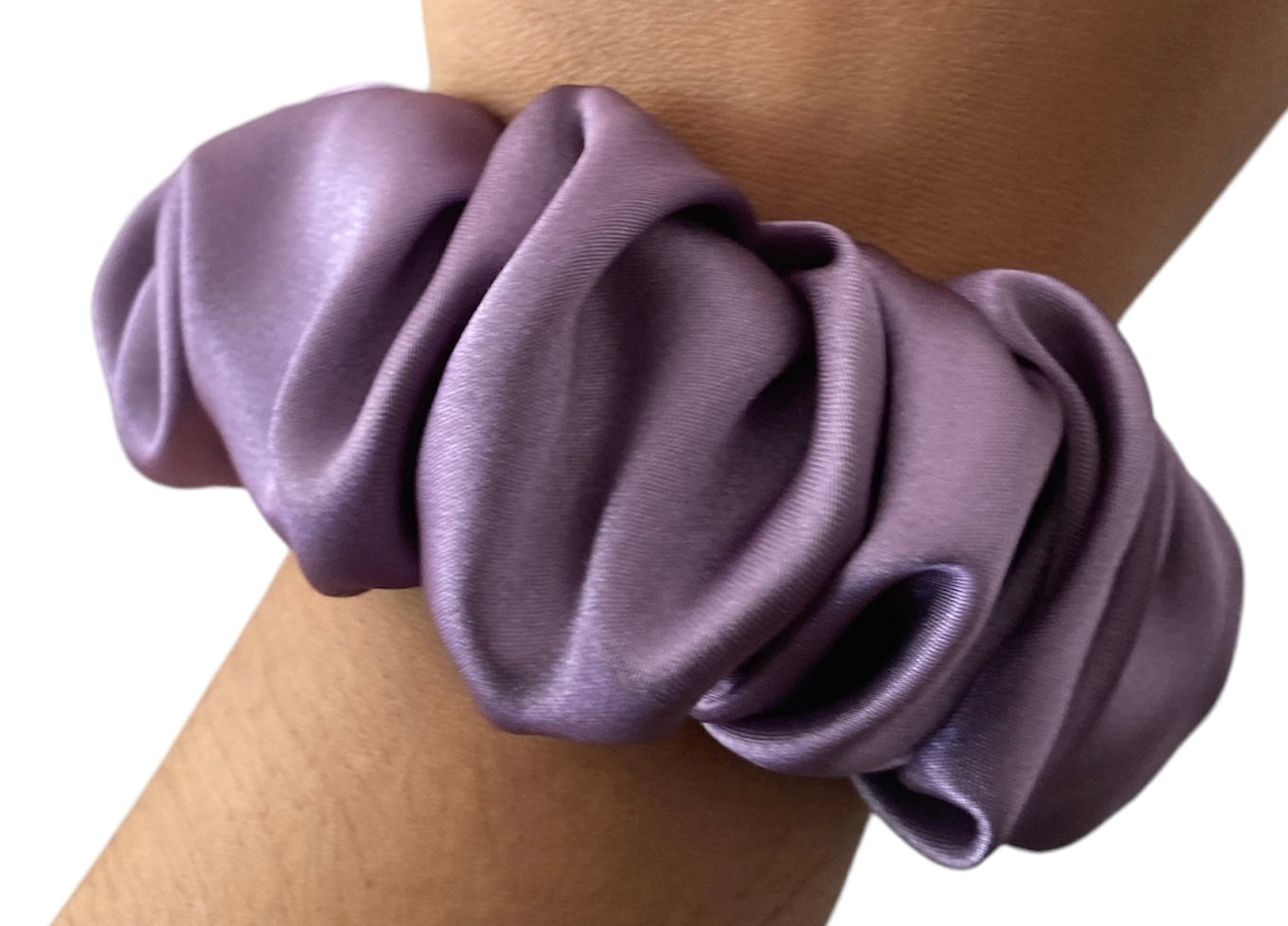 Medium Satin "Purple Amethyst" Scrunchie