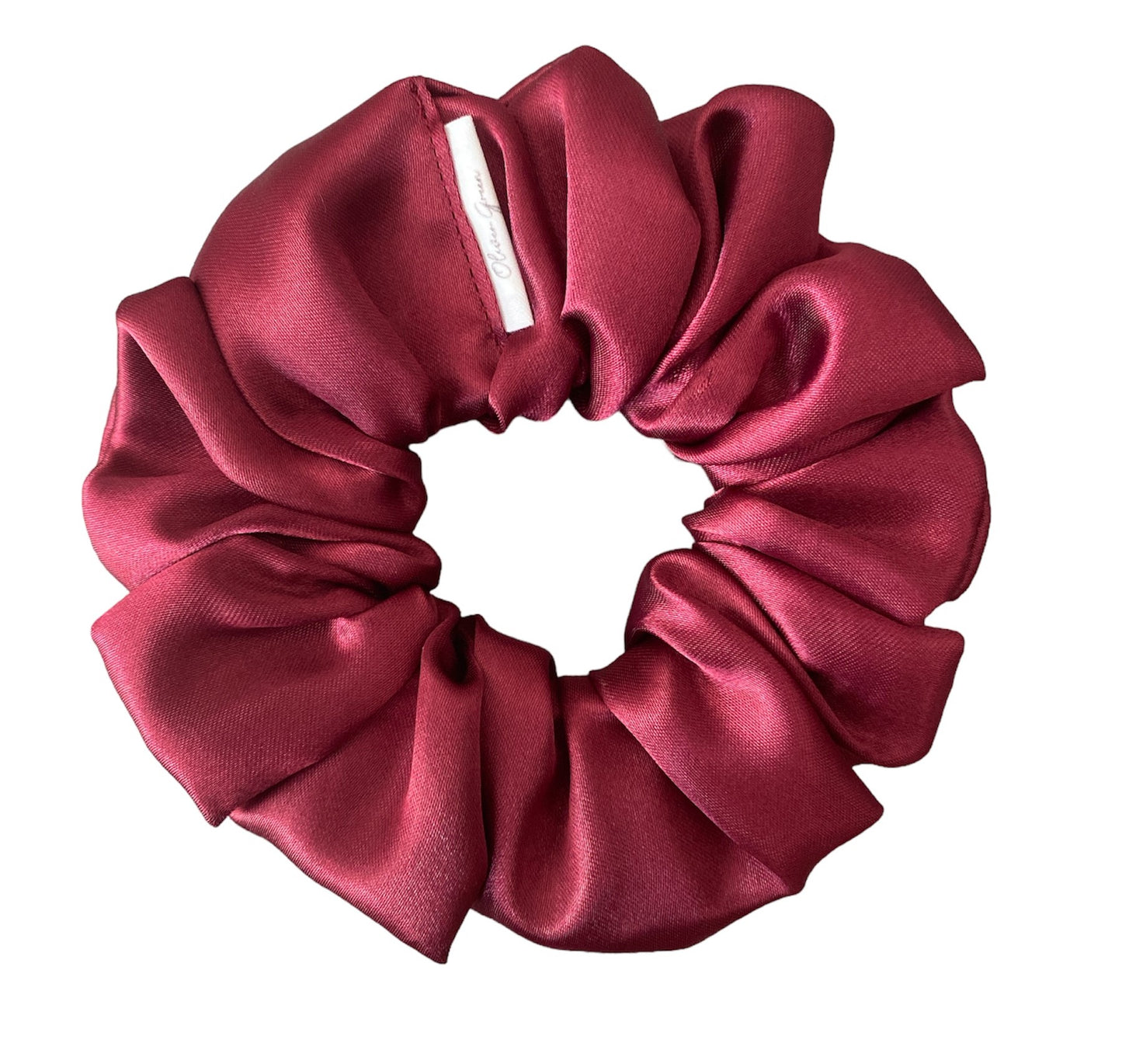 Medium Satin "Maroon" Scrunchie