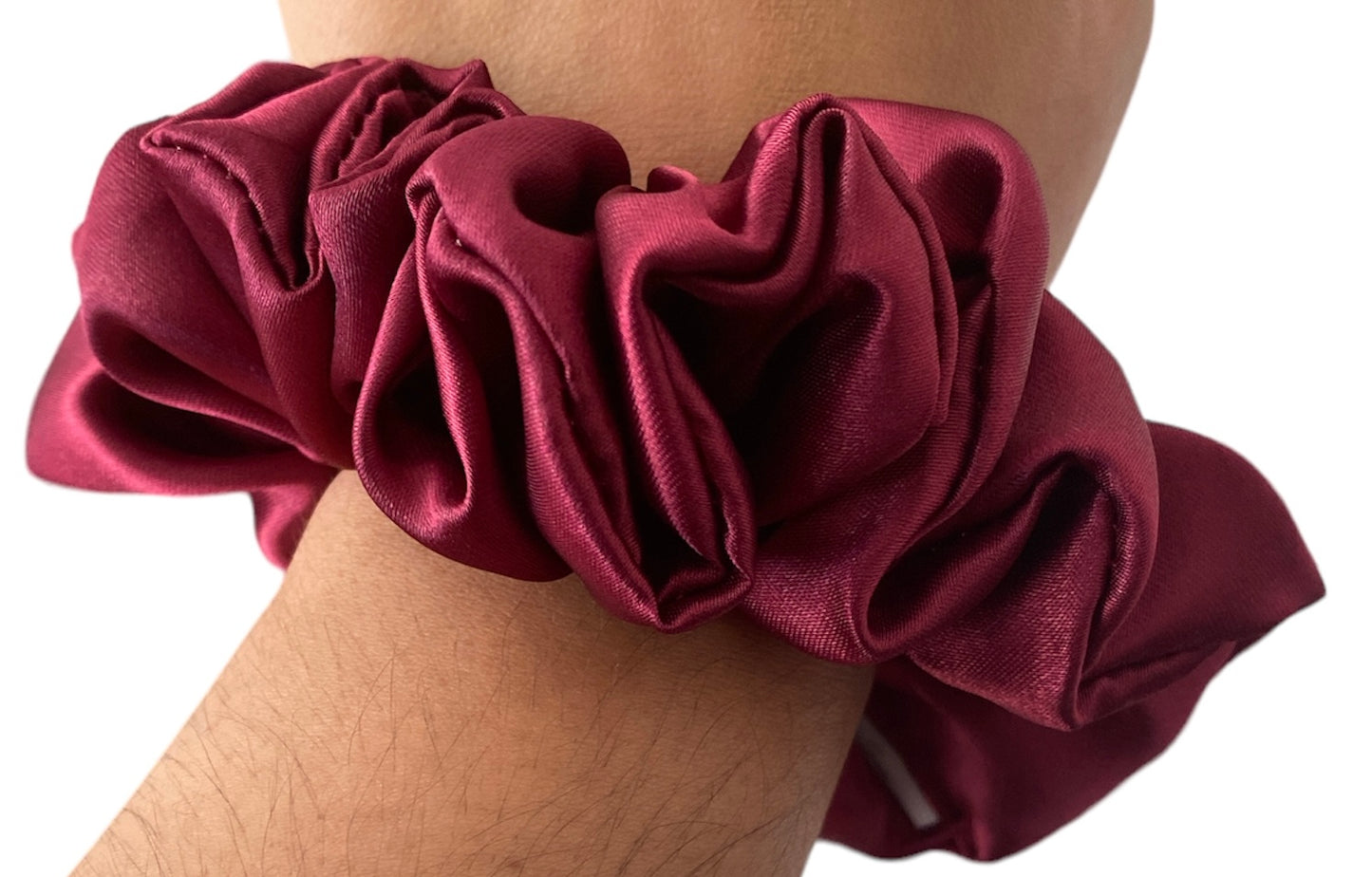 Medium Satin "Maroon" Scrunchie