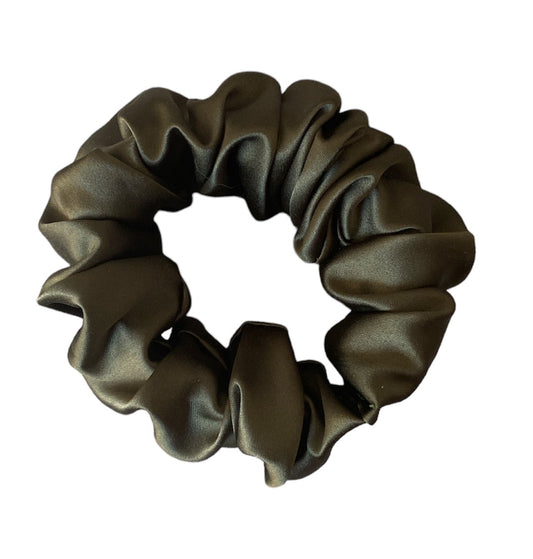 Medium Satin "Olive Green" Scrunchie