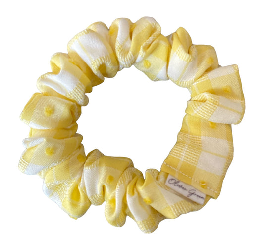 Skinny "Yellow Gingham" Scrunchie