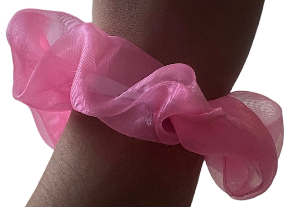 Medium Sheer "Pink" Scrunchie