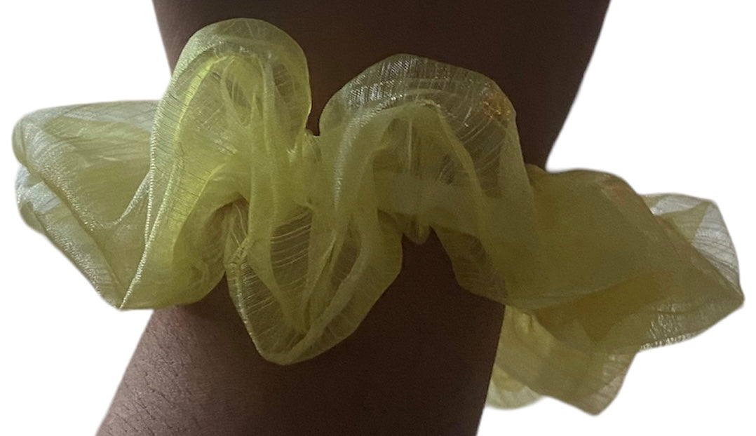 Medium Sheer "Yellow" Scrunchie