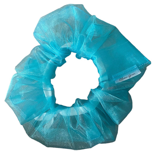 Medium Sheer "Blue" Scrunchie