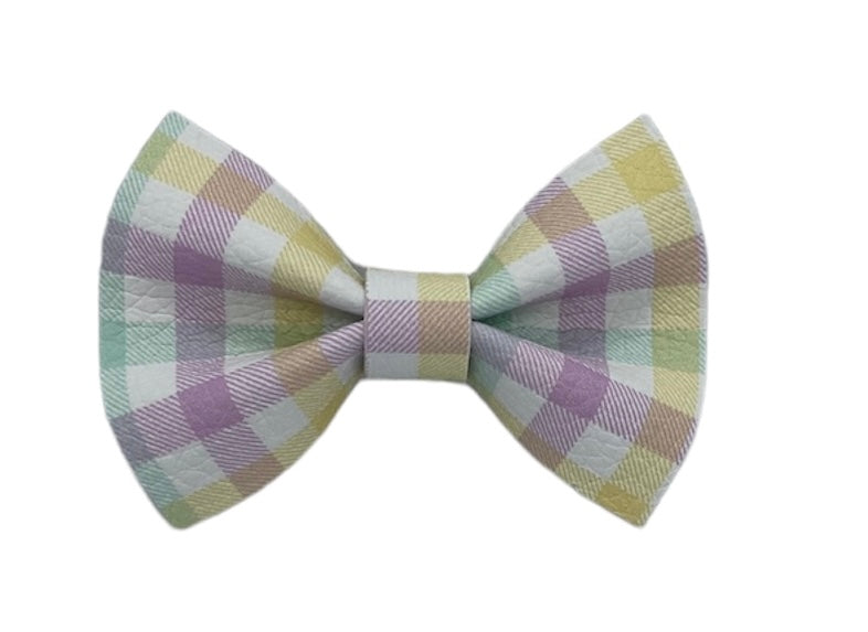 Gingham Multicolor (yellow, Pink, Mint & White) Bow